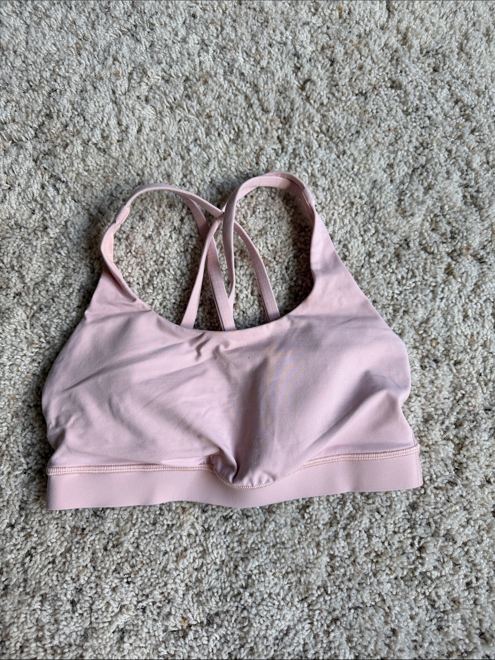 lululemon athletica Pale Pink Strappy Sports Bra